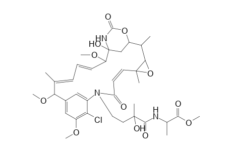 Maytansine, 3-de[2-(acetylmethylamino)-1-oxopropoxy]-2,3-didehydro-22-demethyl-22 -[3-hydroxy-4-[(2-methoxy-1-methyl-2-oxoethyl)amino]-3-methyl-4-oxobu tyl]-15-methoxy-