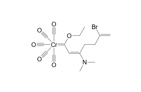 Pentacarbonyl[(2E)-6-bromo-3-(dimethylamino)-1-ethoxy-2,6-heptadien-1-ylidene]chromoum