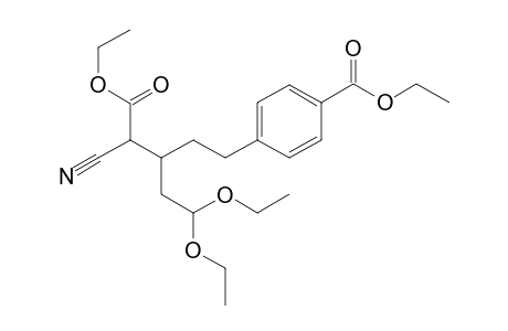 4-[4-Cyano-3-(2,2-diethoxyethyl)-5-ethoxy-5-keto-pentyl]benzoic acid ethyl ester