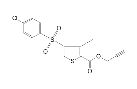 4-[(p-chlorophenyl)sulfonyl]-3-methyl-2-thiophenecarboxylic acid, 2-propynyl ester
