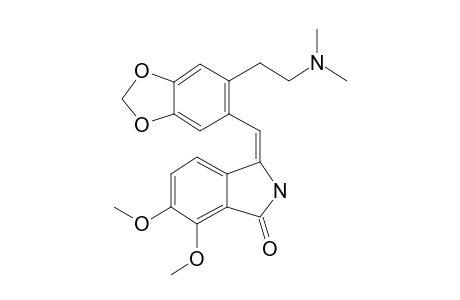 Isoindoline, 6,7-dimethoxy-3-[2-(2-dimethylaminoethyl)-4,5-methylenedioxybenzylidene]-1-oxo-