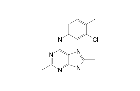 6-(3-Chloro-4-methylphenyl)amino-2,8-dimethyl-9H-purine