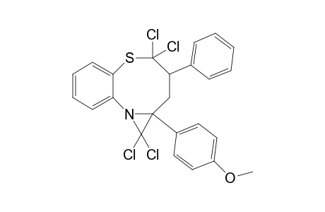 1,1,4,4-tetrachloro-1a-(4-methoxyphenyl)-3-phenyl-1a,2,3,4-tetrahydro-1H-azirino[1,2-d]benzo[b][1,4]thiazocine