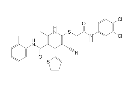 3-pyridinecarboxamide, 5-cyano-6-[[2-[(3,4-dichlorophenyl)amino]-2-oxoethyl]thio]-1,4-dihydro-2-methyl-N-(2-methylphenyl)-4-(2-thienyl)-