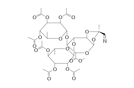 METHYL 3,4-DI-O-(2,3,4-TRI-O-ACETYL-ALPHA-L-RHAMNOPYRANOSYL)-1,2-O-[1-(EXO-CYANO)ETHYLIDENE]-ALPHA-D-GLUCOPYRANURONATE