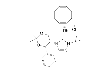 (Sa,4S,5S)-(1-tButyl-4-(2,2-dimethyl-4-phenyl-1,3-dioxan-5-yl)-,5-dihydro-1H-1,2,4-triazol-5-ylidene)(chloro)(eta-4-1,5-cyclo-octadiene)rhodium(I)