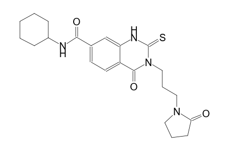 7-quinazolinecarboxamide, N-cyclohexyl-1,2,3,4-tetrahydro-4-oxo-3-[3-(2-oxo-1-pyrrolidinyl)propyl]-2-thioxo-