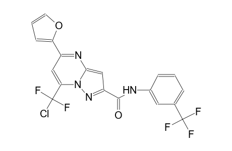 7-[chloranyl-bis(fluoranyl)methyl]-5-(furan-2-yl)-N-[3-(trifluoromethyl)phenyl]pyrazolo[1,5-a]pyrimidine-2-carboxamide