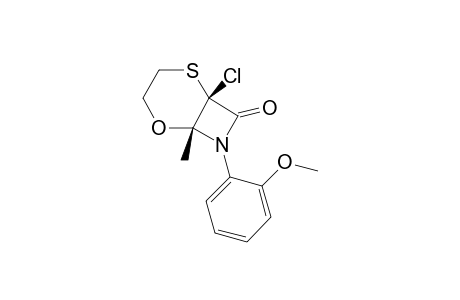 (1R*,6R*)-1-Chloro-6-methyl-7-(2-methoxyphenyl)-5-oxa-2-thia-7-azabicyclo[4.2.0]octan-8-one