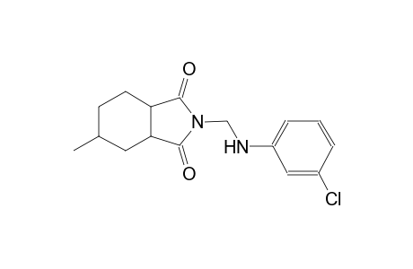 1H-isoindole-1,3(2H)-dione, 2-[[(3-chlorophenyl)amino]methyl]hexahydro-5-methyl-