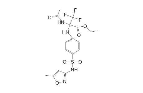 Ethyl 2-(acetylamino)-3,3,3-trifluoro-2-(4-([(5-methyl-3-isoxazolyl)amino]sulfonyl)anilino)propanoate