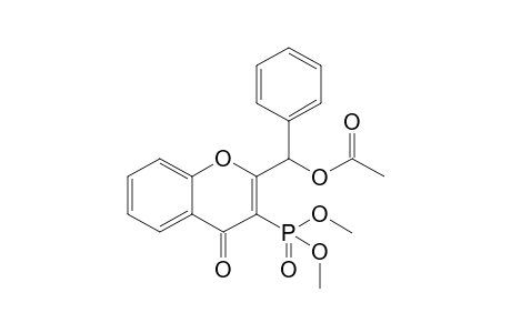 (+-)-2-(1-Acetoxybenzyl)-3-(dimethoxyphosphoryl)-4-oxo-4H-chromene