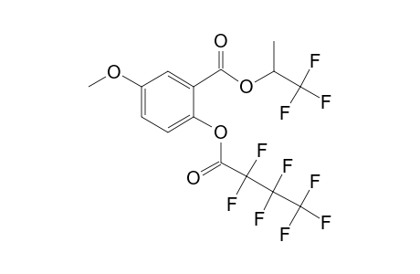 2-Hydroxy-5-methoxybenzoic acid, o-heptafluorobutyryl-, 1,1,1-trifluoro-2-propyl ester