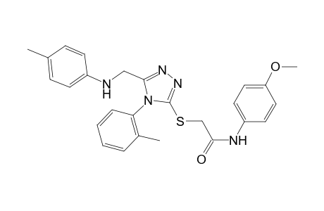 acetamide, N-(4-methoxyphenyl)-2-[[4-(2-methylphenyl)-5-[[(4-methylphenyl)amino]methyl]-4H-1,2,4-triazol-3-yl]thio]-