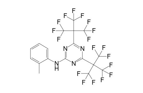 N-(2-Methylphenyl)-4,6-bis[2,2,2-trifluoro-1,1-bis(trifluoromethyl)ethyl]-1,3,5-triazin-2-amine