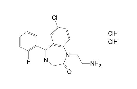 1-(2-aminoethyl)-7-chloro-1,3-dihydro-5-(o-fluorophenyl)-2H-1,4-benzodiazepin-2-one, dihydrochloride