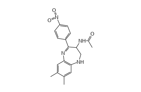 N-[2,3-dihydro-7,8-dimethyl-4-(p-nitrophenyl)-1H-1,5-benzodiazepin-3-yl]acetamide