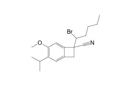 4-Isopropyl-5-methoxy-1-(1-bromopentyl)-1,2-dihydrobenzocyclobutene-1-carbonitrile