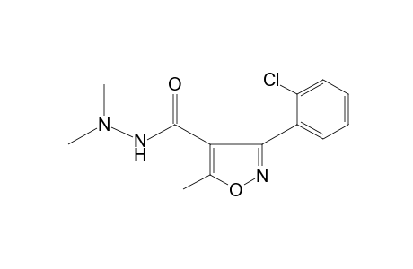 3-(o-chlorophenyl)-5-methyl-4-isoxazolecarboxylic acid, 2,2-dimethylhydrazide