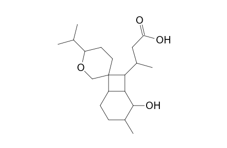 Spiro[bicyclo[4.2.0]octane-7,3'(4'H)-[2H]pyran]-8-propanoic acid, dihydro-2-hydroxy-.beta.,3-dimethyl-6'-(1-methylethyl)-