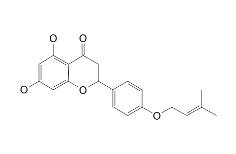 2-[4-(3-Methylbut-2-enoxy)phenyl]-5,7-bis(oxidanyl)-2,3-dihydrochromen-4-one