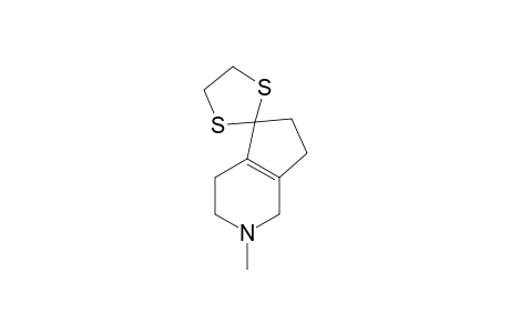 1,2,3,4,6,7-Hexahydro-2-methyl-spiro[5H-cyclopenta[c]pyridine-5,2'-(1,3)-dithiolane]