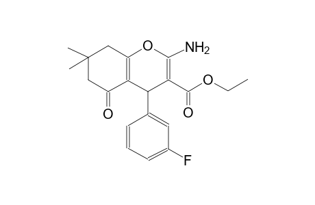 ethyl 2-amino-4-(3-fluorophenyl)-7,7-dimethyl-5-oxo-5,6,7,8-tetrahydro-4H-chromene-3-carboxylate