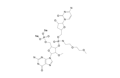 O-(3'-DEOXYCYTIDIN-5'-YL)-N-[2-(2-METHOXYETHOXY)-ETHYL]-O-(2'-O-METHYL-5'-O-PHOSPHORAMIDATEGUANOSIN-3'-YL)_PHOSPHORAMIDATE_SODIUM_SALT;ISOMER_2