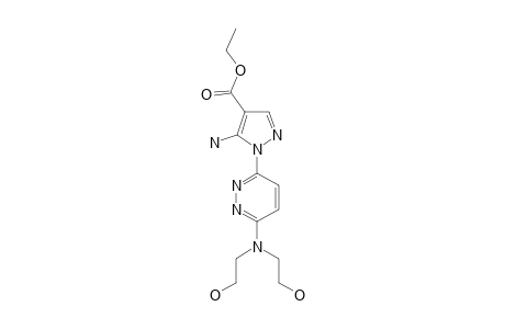 5-amino-1-{6-[bis (2-hydroxyethyl)amino]-3-pyridazinyl}pyrazole-4-carboxylic acid, ethyl ester