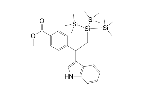 Methyl 4-(2-(1,1,1,3,3,3-hexamethyl-2-(trimethylsilyl)trisilan-2-yl)-1-(1H-indol- -3-yl)ethyl)benzoate