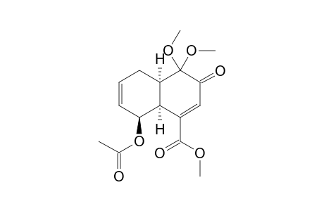 Methyl (4aR*,8S*,8aS*)-8-acetoxy-4,4-dimethoxy-3-oxo-3,4,4a,5,8,8a-hexahydro-1-naphthalenecarboxylate