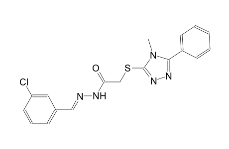 N'-[(E)-(3-chlorophenyl)methylidene]-2-[(4-methyl-5-phenyl-4H-1,2,4-triazol-3-yl)sulfanyl]acetohydrazide