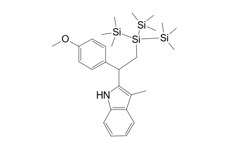 2-(2-(1,1,1,3,3,3-hexamethyl-2-(trimethylsilyl)trisilan-2-yl)-1-(4-methoxyphenyl)ethyl)-3-methyl-1H-indole