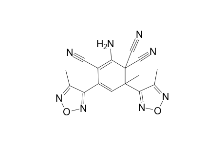 2-Amino-6-methyl-4,6-bis(4-methyl-1,2,5-oxadiazol-3-yl)cyclohexa-2,4-diene-1,1,3-tricarbonitrile