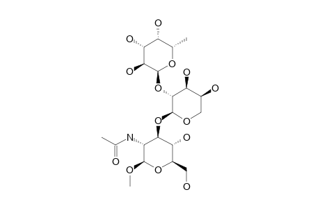 METHYL-2-ACETAMIDO-2-DEOXY-3-O-[2-O-(ALPHA-L-FUCOPYRANOSYL)-ALPHA-L-ARABINOPYRANOSYL]-BETA-D-GLUCOPYRANOSIDE