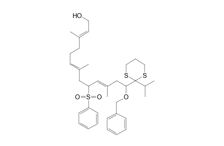 2-Isopropyl-2-[3',7',11'-trimethyl-1'-benzyloxy-5'-(phenylsulfonyl)-13'-hydroxy-3',7',11'-tridecatrienyl]-1,3-dithiacyclohexane