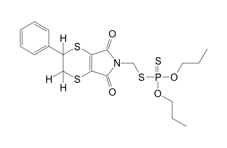 5,6-dihydro-N-(mercaptomethyl)-5-phenyl-p-dithiin-2,3-dicarboximide, S-ester with O,O-dipropyl phosphorodithioate