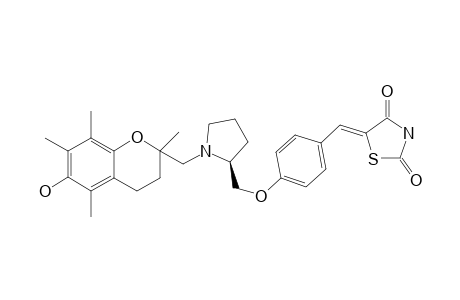 5-[4-[N-[(2R/S)-6-Hydroxy-2,5,7,8-tetramethylchroman-2-ylmethyl]-(2S)-pyrrolidine-2-methoxy]phenylmethylene]thiazolidine-2,4-dione