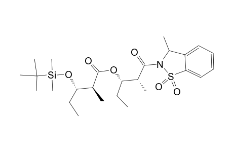 (1'S,2'R)-3'-[(3''R)-2'',3''-DIHYDRO-3''-METHYL-1'',1''-DIOXO-1'',2''-BENZOTHIAZOL-2''-YL]-1'-ETHYL-2'-METHYL-3'-OXOPROPYL-(2S,3S)-3-[TERT.-BUTYL)-DIMETHYLSIL