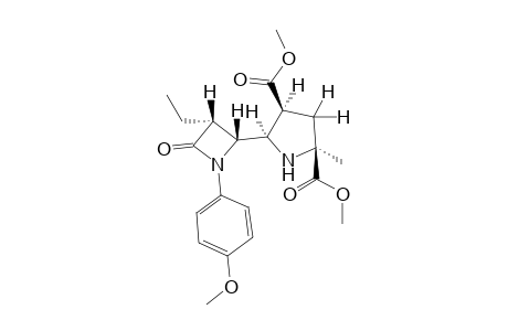 (2S,4S,5R)-5-[(2R,3R)-3-Ethyl-1-(4-methoxy-phenyl)-4-oxo-azetidin-2-yl]-2-methyl-pyrrolidine-2,4-dicarboxylic acid dimethyl ester