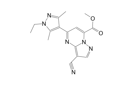 pyrazolo[1,5-a]pyrimidine-7-carboxylic acid, 3-cyano-5-(1-ethyl-3,5-dimethyl-1H-pyrazol-4-yl)-, methyl ester