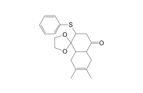 (4a'RS,6'RS,8a'SR)-2',3'-Dimethyl-6'-phenylthio-1',4',4a',6',7',8a'-hexahydrospiro{1,3-dioxolane-2,5'(8'H)-naphthalen}-8'-one