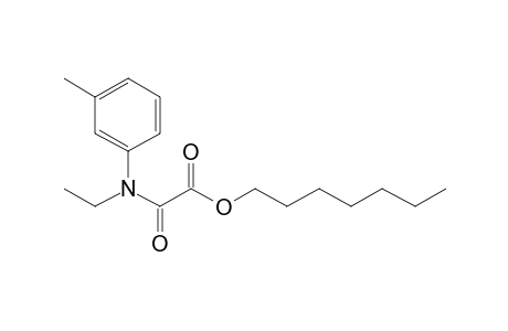 Oxalic acid, monoamide, N-ethyl-N-(3-methylphenyl)-, heptyl ester