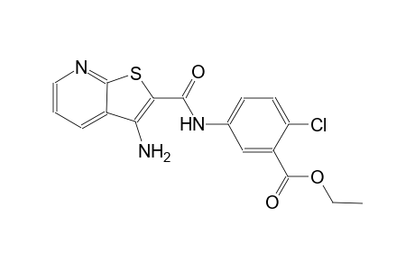 benzoic acid, 5-[[(3-aminothieno[2,3-b]pyridin-2-yl)carbonyl]amino]-2-chloro-, ethyl ester