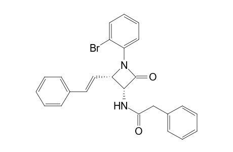 Benzeneacetamide, N-[1-(2-bromophenyl)-2-oxo-4-(2-phenylethenyl)-3-azetidinyl]-, [3.alpha.,4.alpha.(E)]-