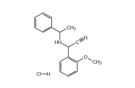 (+)-(o-methoxyphenyl)[(alpha-methylbenzyl)amino]acetonitrile, hydrochloride