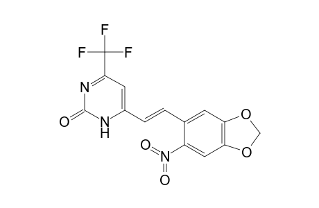 4-[(E)-2-(6-nitro-1,3-benzodioxol-5-yl)ethenyl]-6-(trifluoromethyl)-1H-pyrimidin-2-one