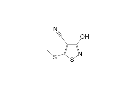 3-Hydroxy-5-(methylsulfanyl)-4-isothiazolecarbonitrile
