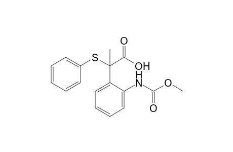 2-[2-(carbomethoxyamino)phenyl]-2-(phenylthio)propionic acid