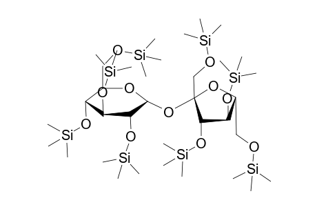 (((2R,3R,4S,5R,6R)-2-(((2S,3S,4R,5R)-3,4-bis((trimethylsilyl)oxy)-2,5-bis(((trimethylsilyl)oxy)methyl)tetrahydrofuran-2-yl)oxy)-6-(((trimethylsilyl)oxy)methyl)tetrahydro-2H-pyran-3,4,5-triyl)tris(oxy))tris(trimethylsilane)